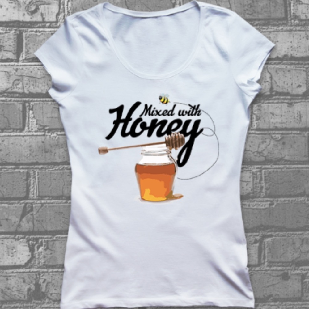 Mixed With Honey White Graphic Tee